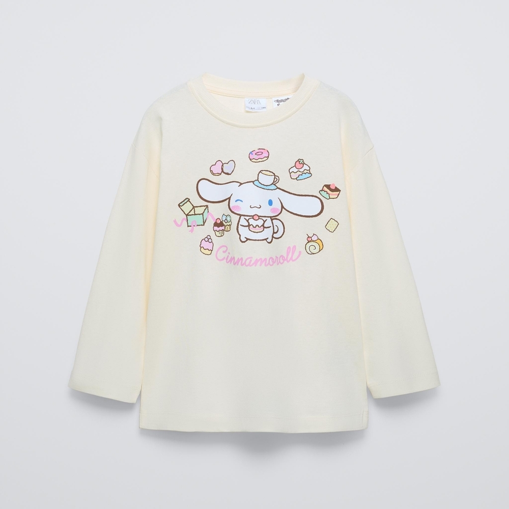 NWT Zara x Sanrio Cinnamoroll Dessert Graphic Long Sleeve Top